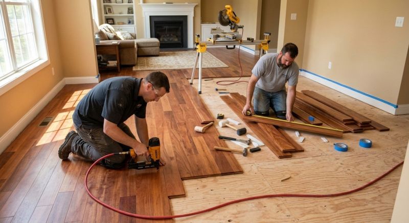 Cherry Floor Installation in Denver, CO