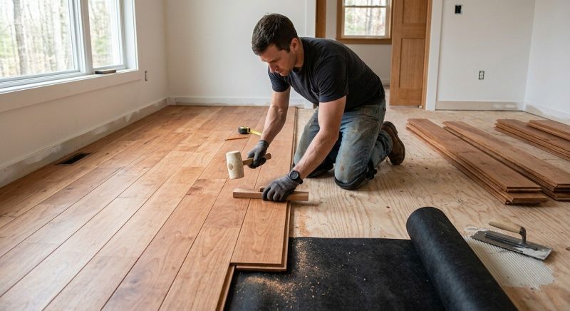 Cherry Floor Installation in Morrison, CO