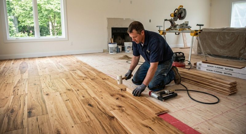 Hickory Floor Installation in Conifer, CO