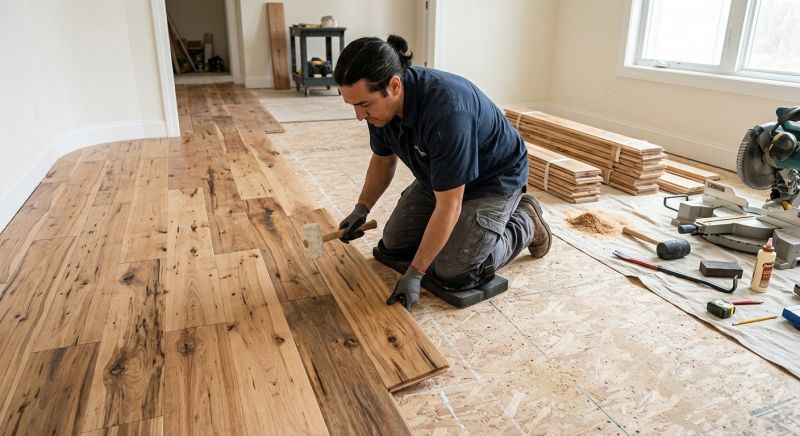 Hickory Floor Installation in Conifer, CO