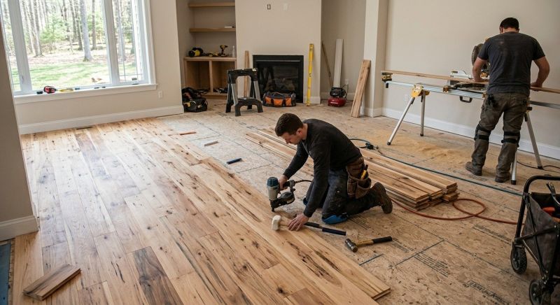 Hickory Floor Installation in Conifer, CO