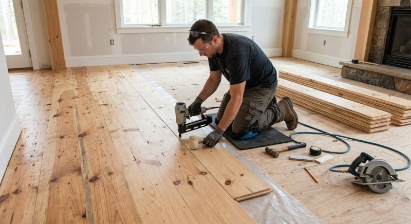 Pine Floor Installation in Conifer, CO