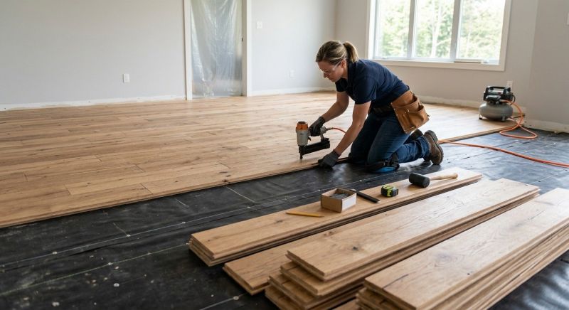 Wide Plank Floor Installation in Conifer, CO